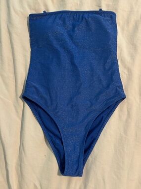 Honey Swim Cobalt Blue Strapless One Piece swimsuit